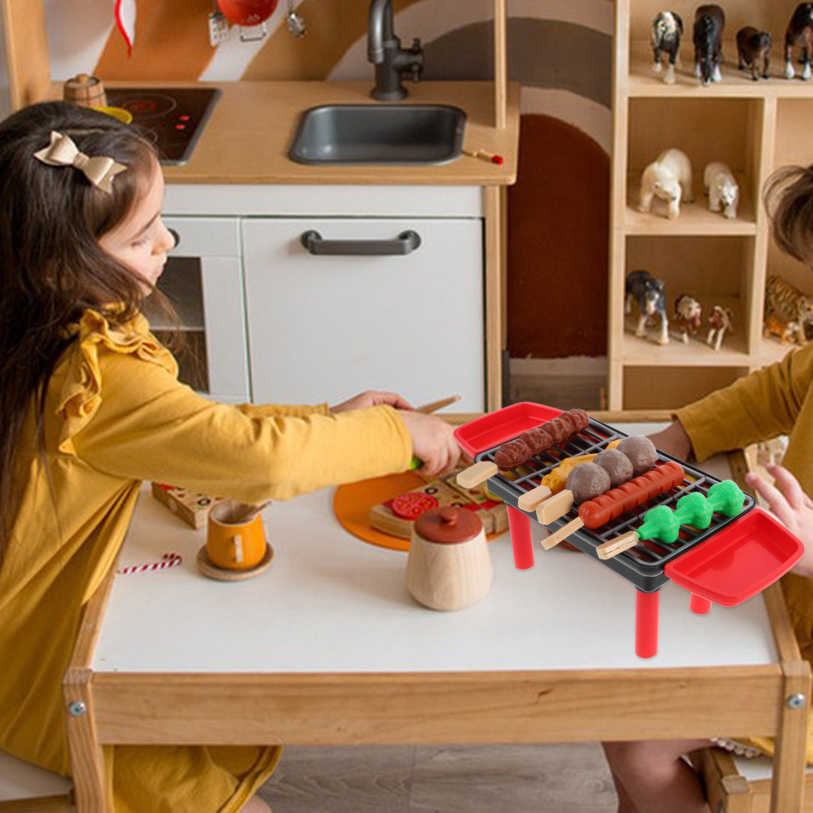 Kids Outdoor Grill Set - 20 قطعة من مجموعة ألعاب الشواء