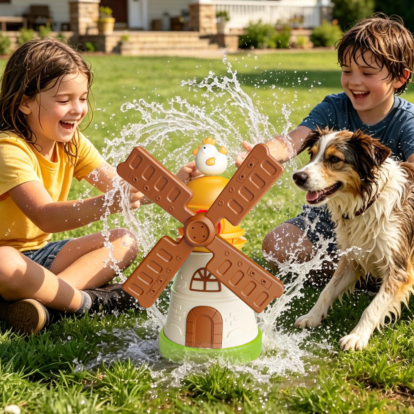 Kids Outdoor Play Yard - لعبة رشاش مياه دوارة للأطفال على