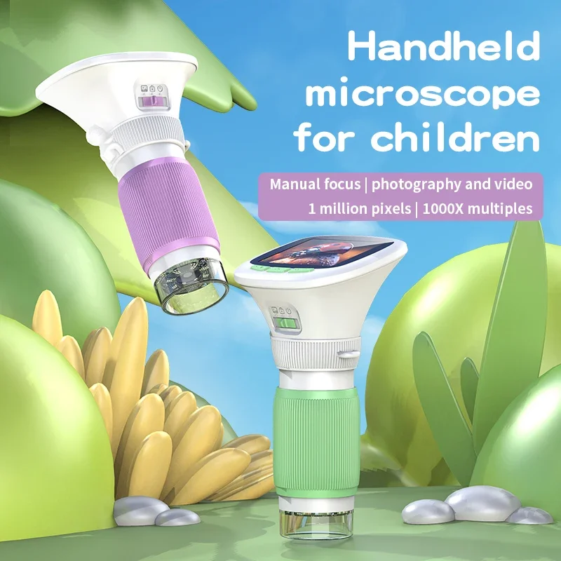 Kids Outdoor Microscope - مجهر محمول للأطفال مع تركيز دوار