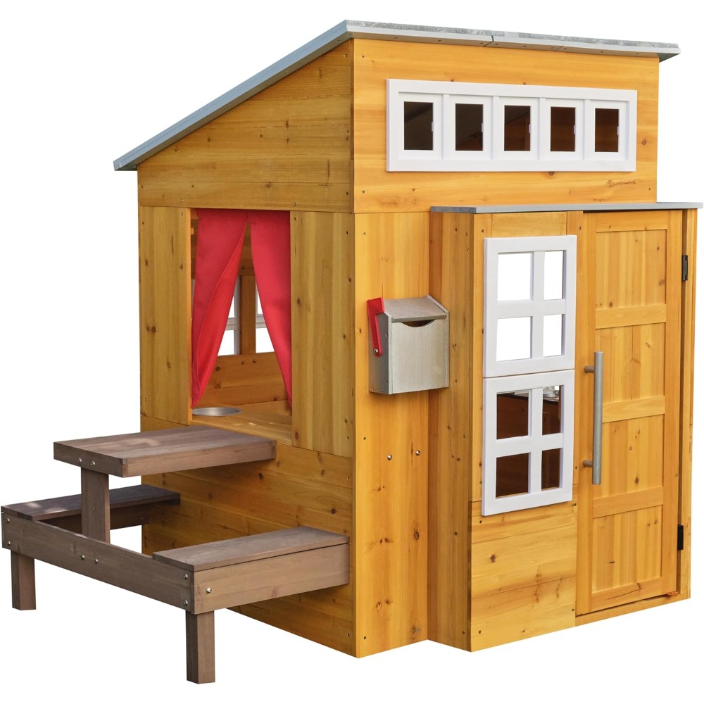 مجموعة بيت لعب خشبي حديث للأطف - مراجعة Kids Outdoor Grill Set وسعره