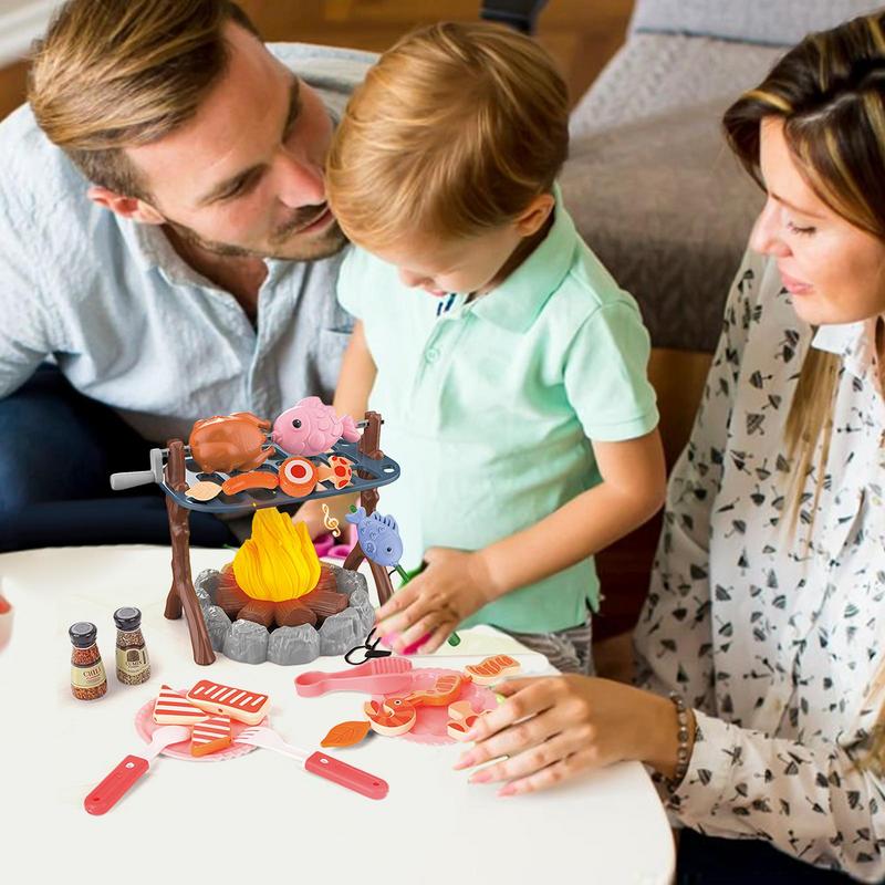 أطفال التظاهر التخييم مجموعة ص - مراجعة Kids Outdoor Grill Set وسعره