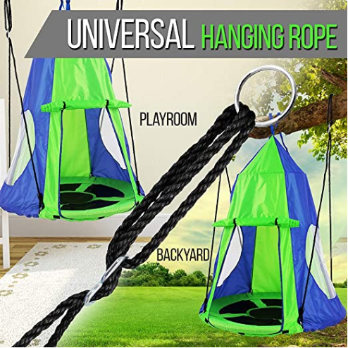 كرسي معلق للأطفال ، خيمة ، أرج - مراجعة Kids Outdoor Nest Swing وسعره