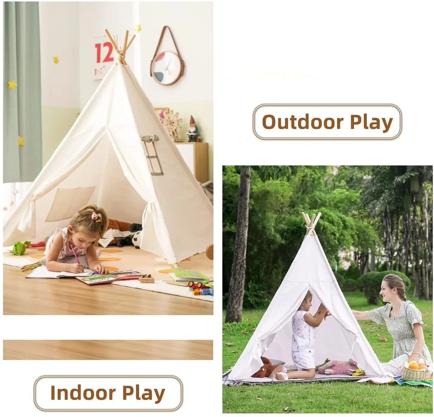 خيمة تيبي محمولة منزل لعب للأط - مراجعة Kids Outdoor Play Yard وسعره