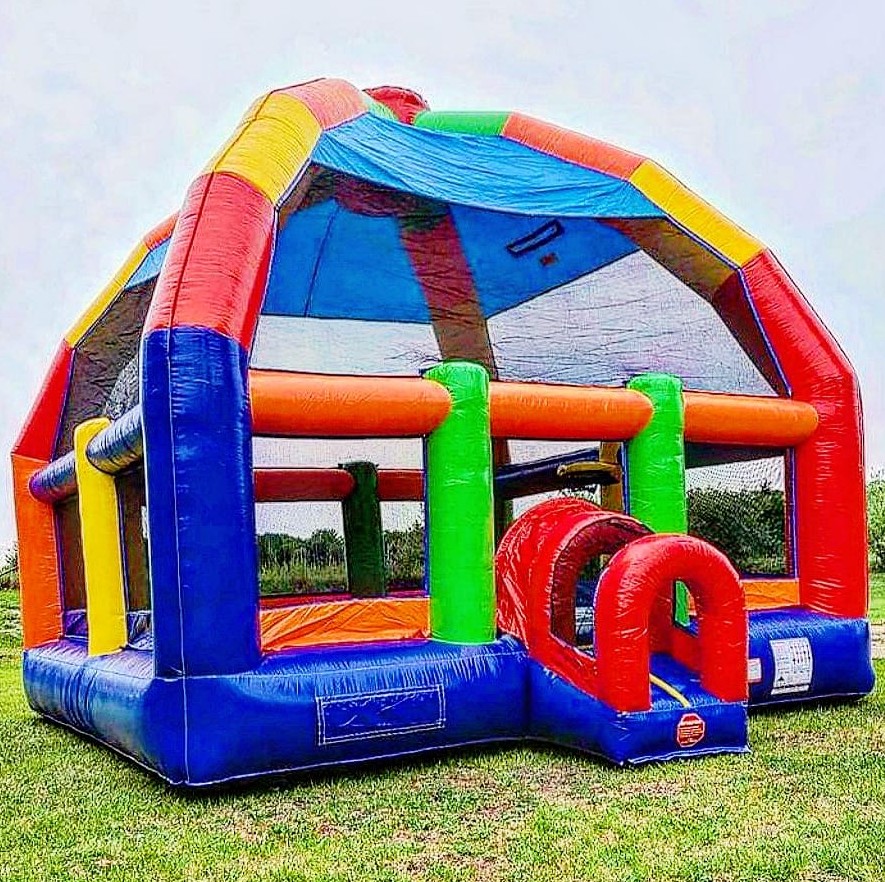 قلعة قفز كبيرة قابلة للنفخ، بي - مراجعة Kids Outdoor Bounce House وسعره