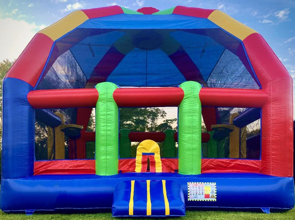 قلعة قفز كبيرة قابلة للنفخ، بي - مراجعة Kids Outdoor Bounce House وسعره