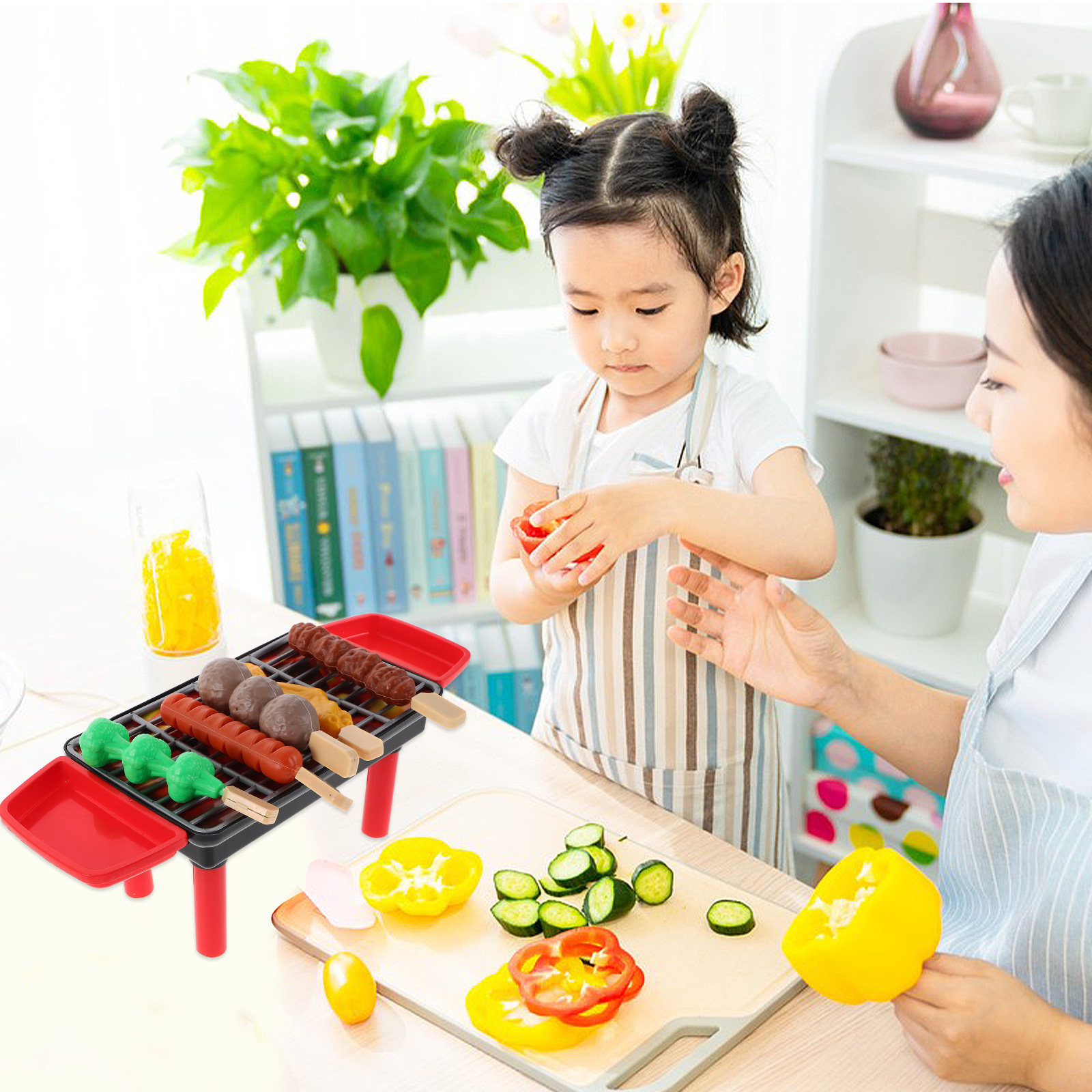 20 قطعة من مجموعة ألعاب الشواء - مراجعة Kids Outdoor Grill Set وسعره