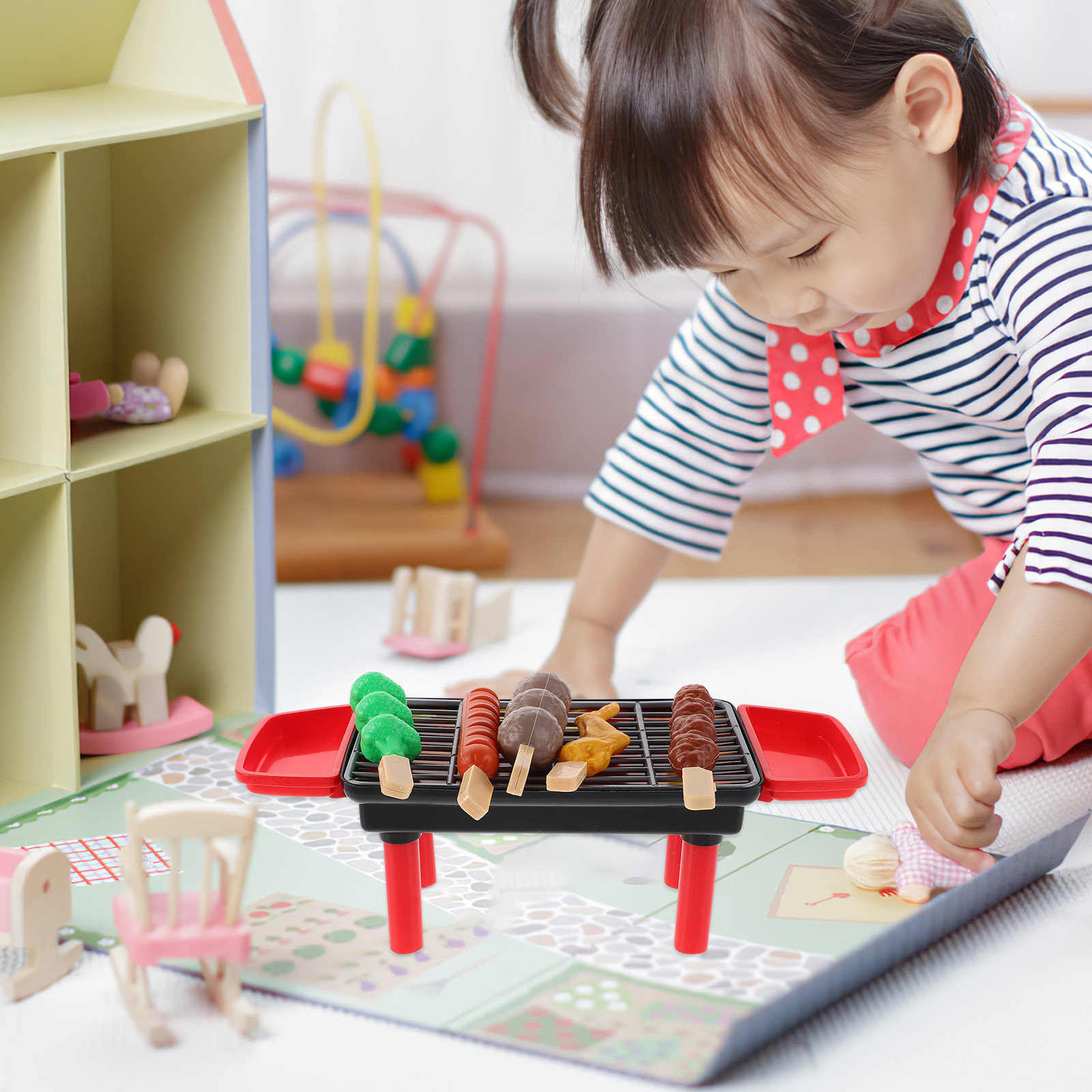20 قطعة من مجموعة ألعاب الشواء - مراجعة Kids Outdoor Grill Set وسعره