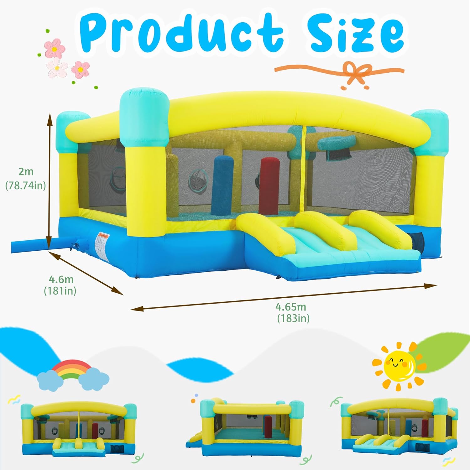 بيت القفز الكبير، قلعة قابلة ل - مراجعة Kids Outdoor Bounce House وسعره