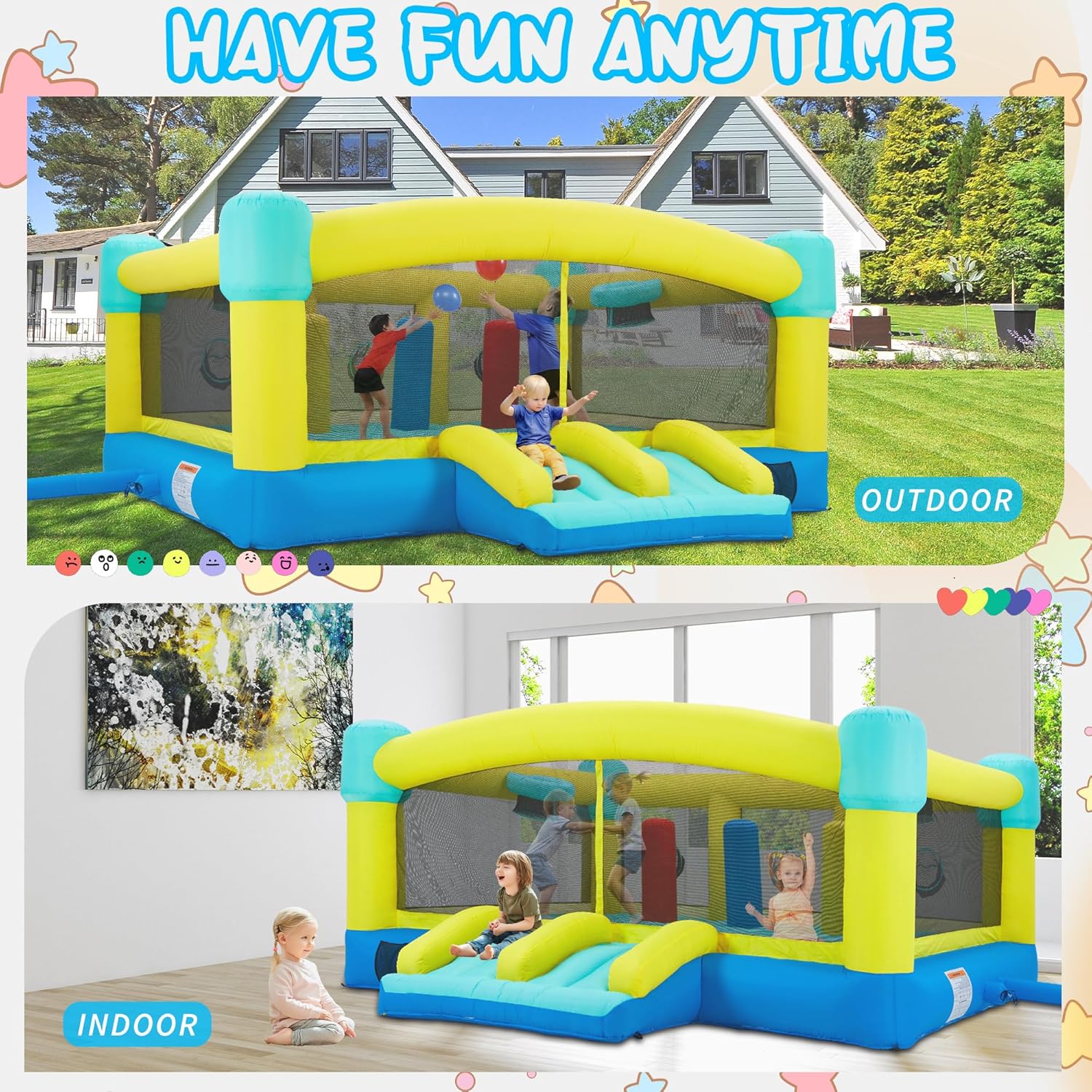 بيت القفز الكبير، قلعة قابلة ل - مراجعة Kids Outdoor Bounce House وسعره