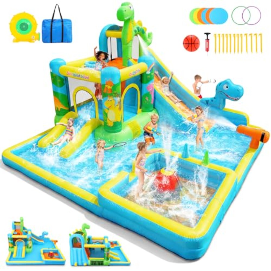 زحليقة مائية قابلة للنفخ للاست - مراجعة Kids Outdoor Bounce House وسعره
