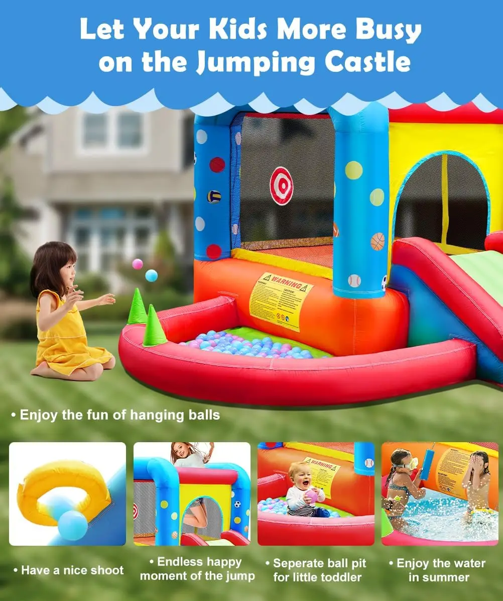 بيت قفز قابل للنفخ من ستيب4فن، - مراجعة Kids Outdoor Bounce House وسعره