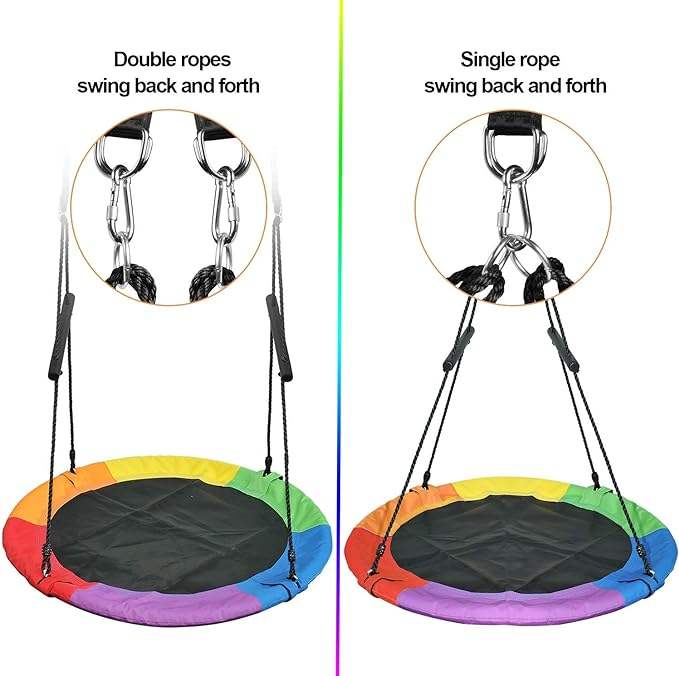عش ويب صافي شجرة سوينغ قرد حبل - مراجعة Kids Outdoor Nest Swing وسعره