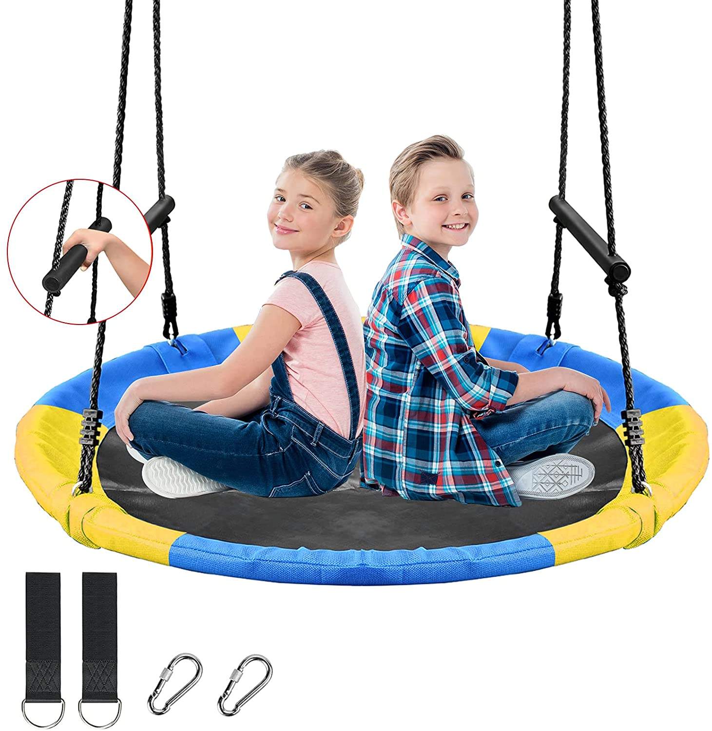 عش ويب صافي شجرة سوينغ قرد حبل - مراجعة Kids Outdoor Nest Swing وسعره
