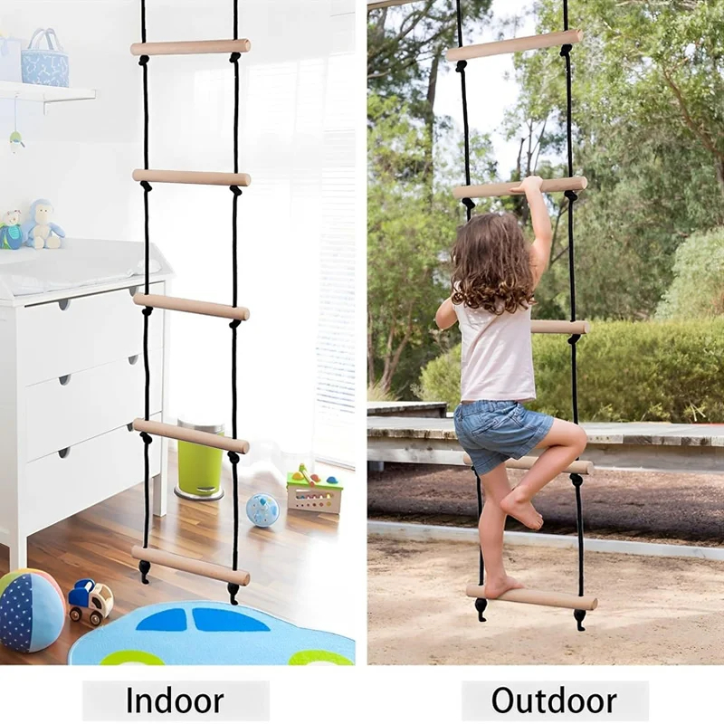 الأطفال تسلق سلم حبل أرجوحة خش - مراجعة Kids Outdoor Gear وسعره