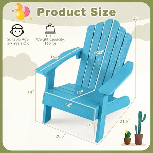 كرسي أديرونداك للأطفال، كرسي خ - مراجعة Kids Outdoor Adirondack Chair وسعره