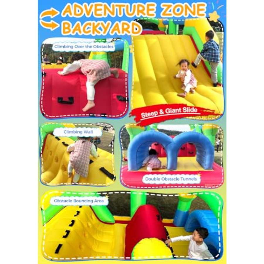 منطقة ألعاب قابلة للنفخ في اله - مراجعة Kids Outdoor Bounce House وسعره