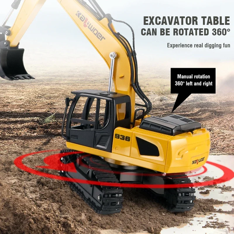 Huina Rc حفارة 1/24 9Ch التحكم - مراجعة Kids Outdoor Digger وسعره