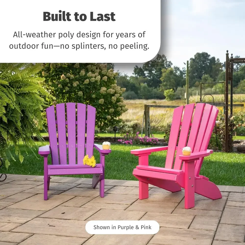 كرسي بولي كيدز أديرونداك، كرسي - مراجعة Kids Outdoor Adirondack Chair وسعره