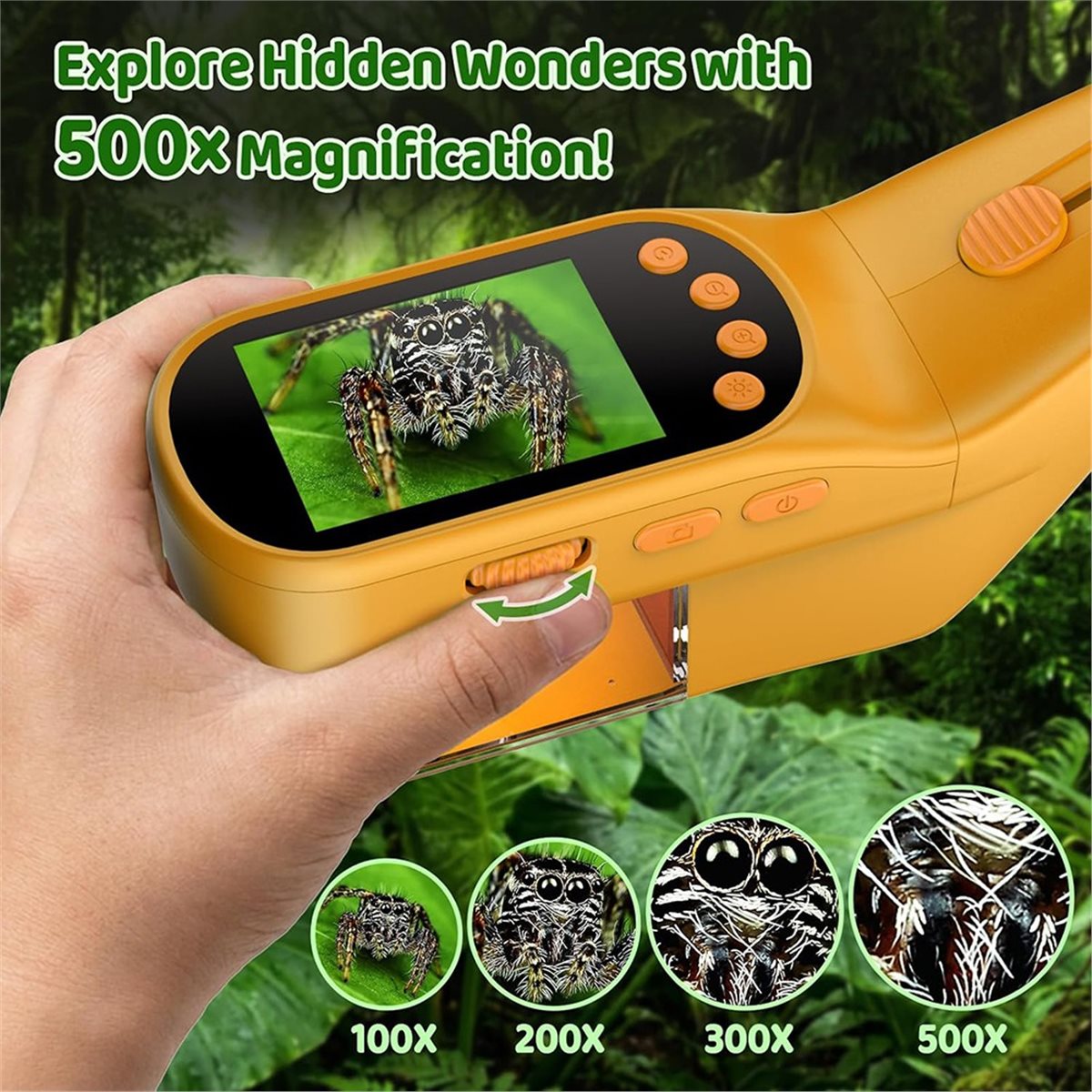 مجهر محمول 500X للأطفال، مستكش - مراجعة Kids Outdoor Microscope وسعره