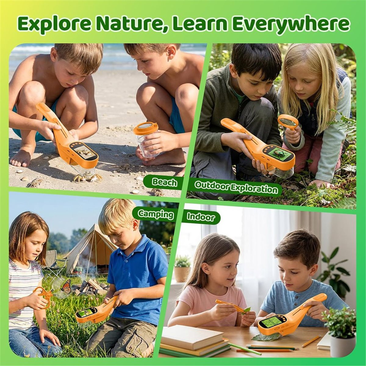 مجهر محمول 500X للأطفال، مستكش - مراجعة Kids Outdoor Microscope وسعره