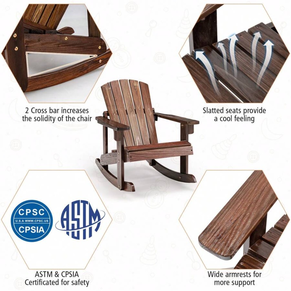 كرسي هزاز خشبي للأطفال للاستخد - مراجعة Kids Outdoor Adirondack Chair وسعره