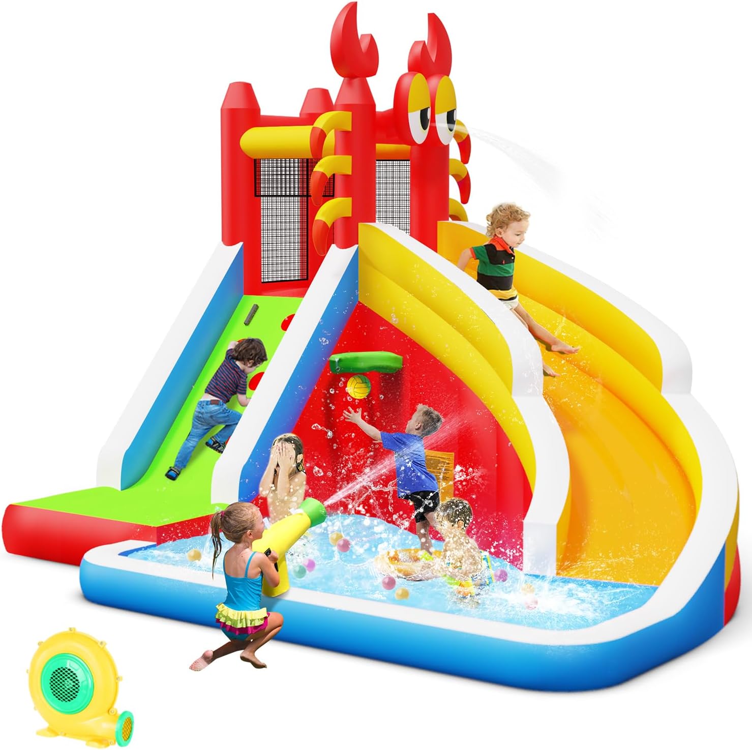 منزل قفز قابل للنفخ كبير الحجم - مراجعة Kids Outdoor Bounce House وسعره