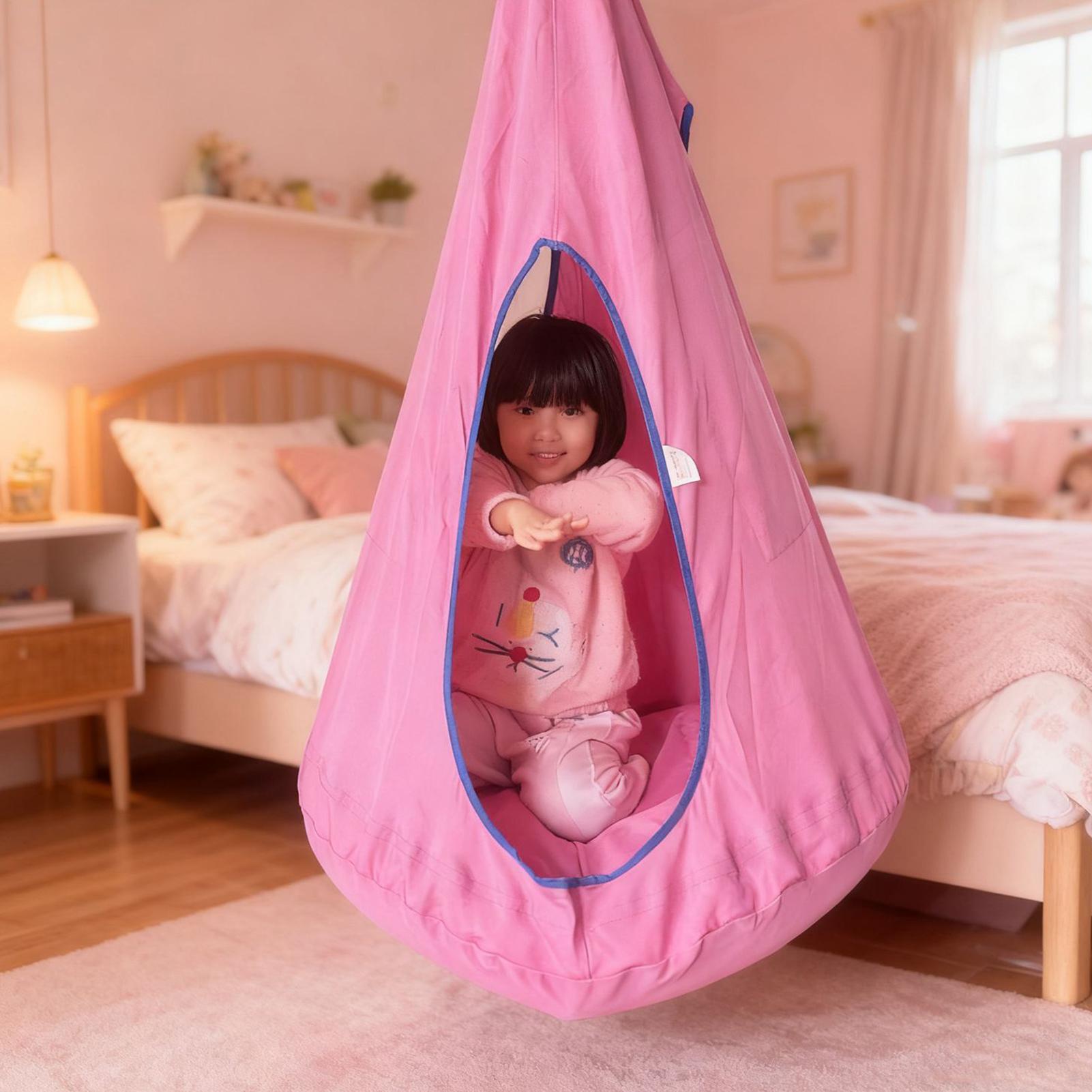 مقعد أرجوحة للأطفال مع وسادة ب - مراجعة Kids Outdoor Nest Swing وسعره