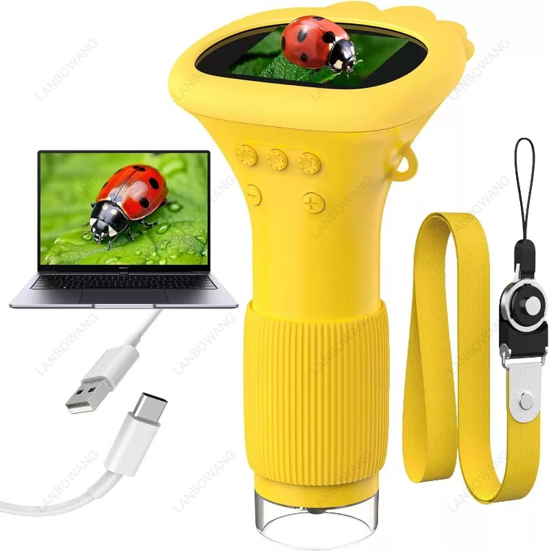 مجهر رقمي للأطفال بشاشة IPS مق - مراجعة Kids Outdoor Microscope وسعره