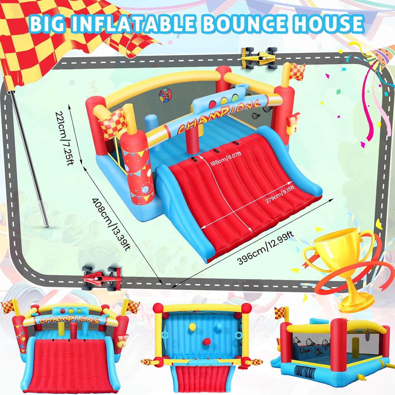 بيت قفز قابل للنفخ كبير للأطفا - مراجعة Kids Outdoor Bounce House وسعره