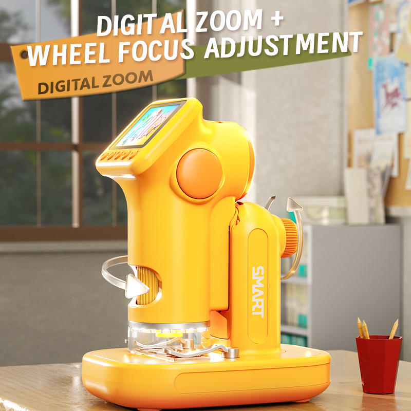 مجهر محمول باليد 1600X مع شاشة - مراجعة Kids Outdoor Microscope وسعره