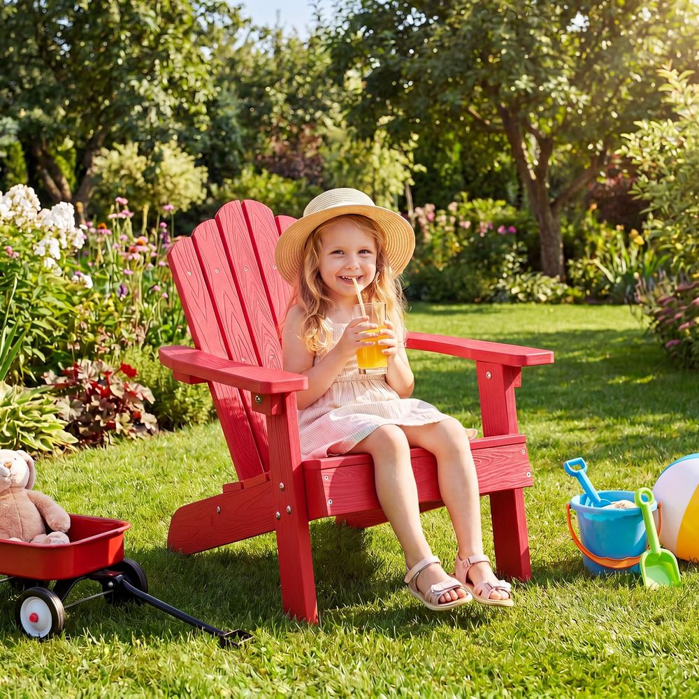 كرسي أديرونداك للأطفال، كرسي خ - مراجعة Kids Outdoor Adirondack Chair وسعره