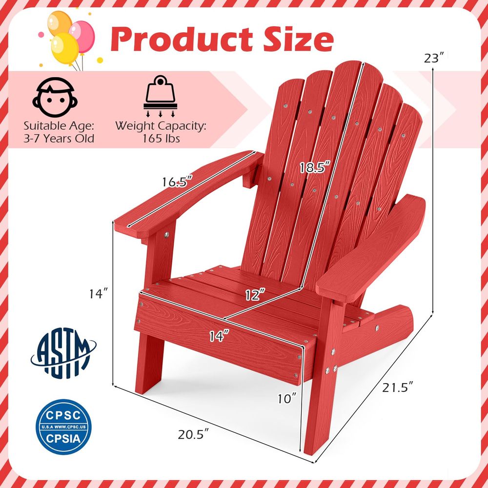 كرسي أديرونداك للأطفال، كرسي خ - مراجعة Kids Outdoor Adirondack Chair وسعره